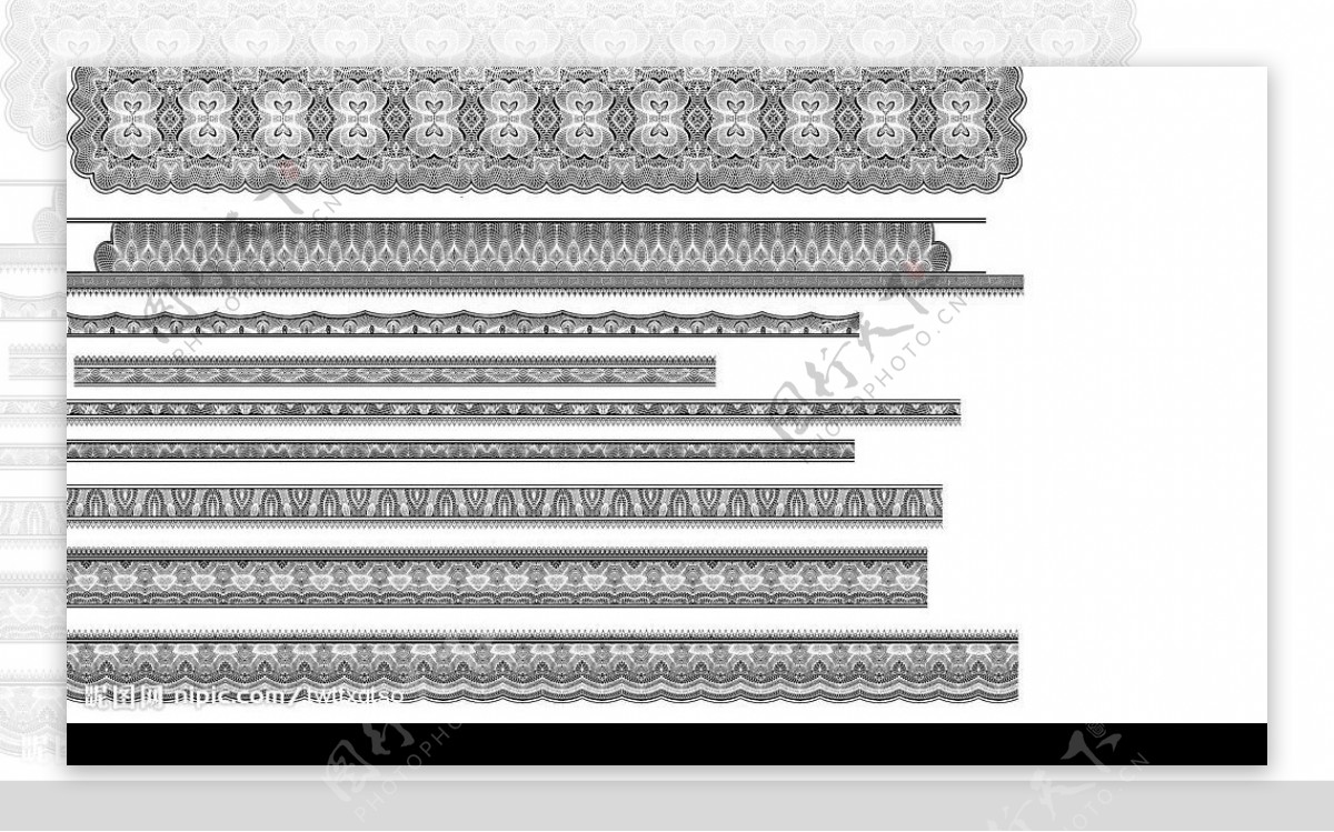 防伪底纹花边五图片