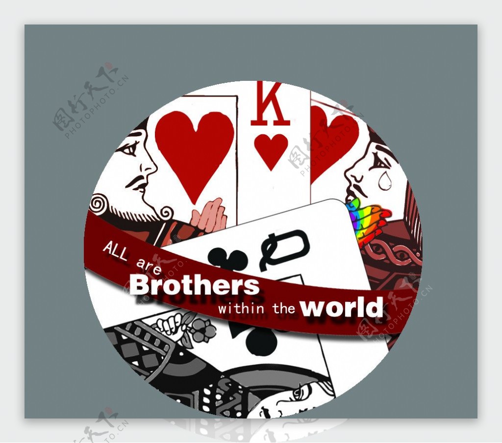 扑克牌徽章图片