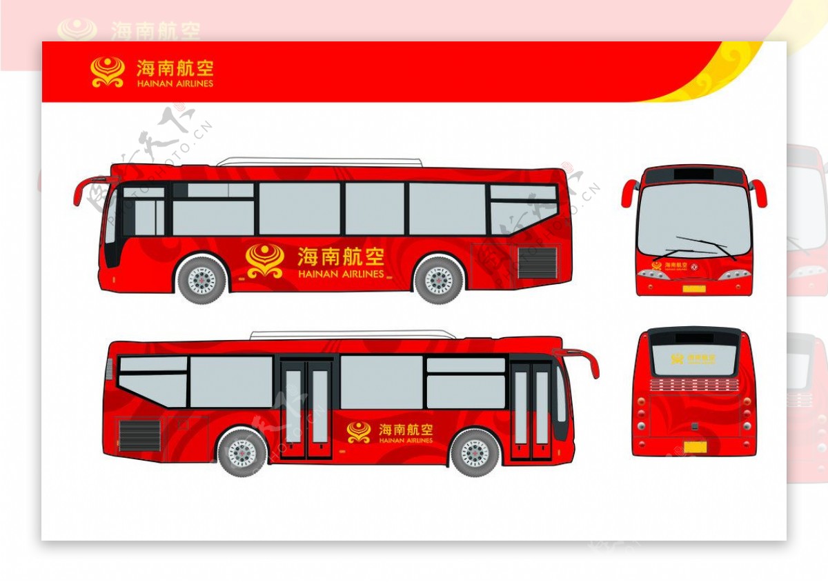 海南航空公交车车体广告图片
