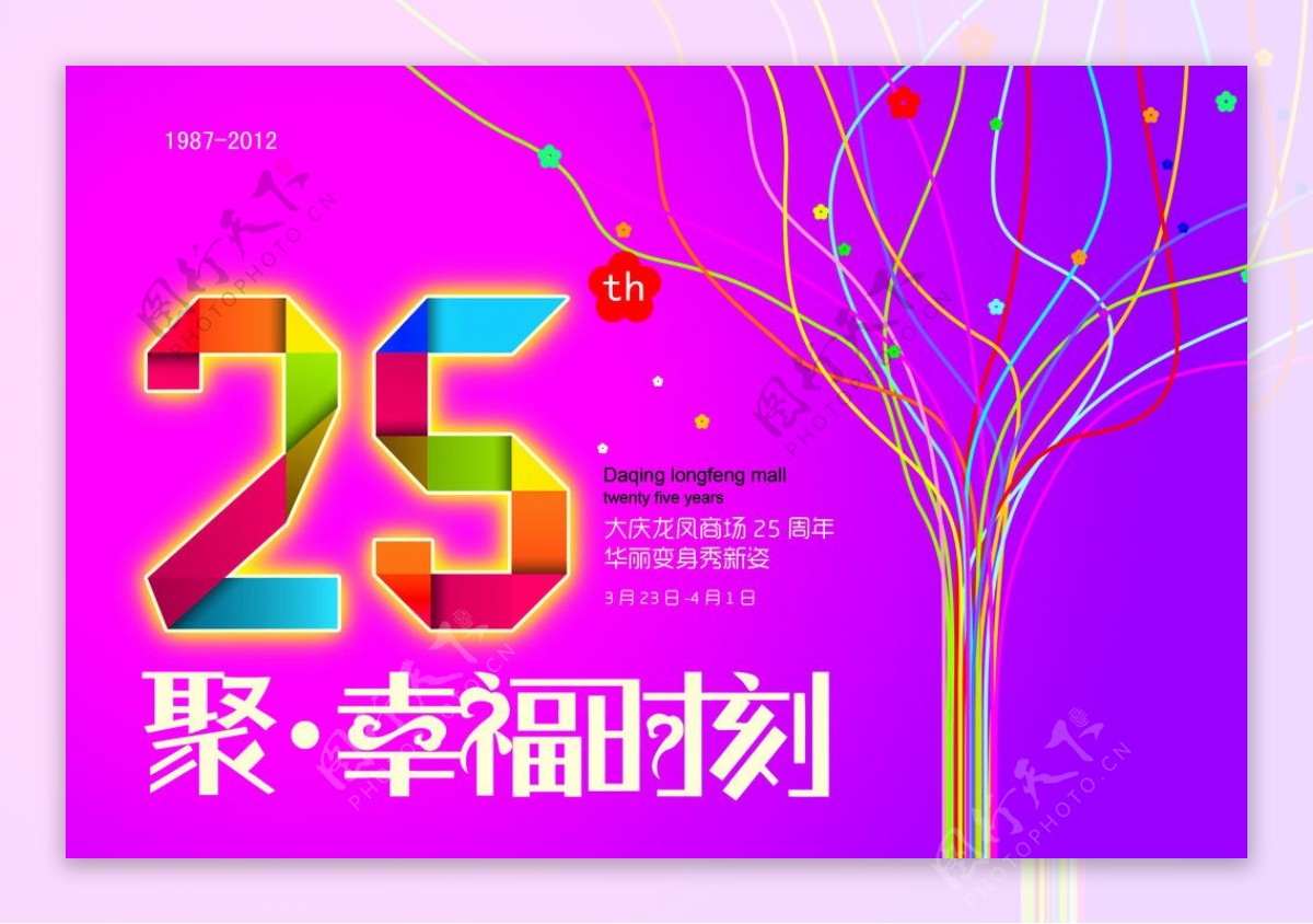 商场25周年店庆海报图片