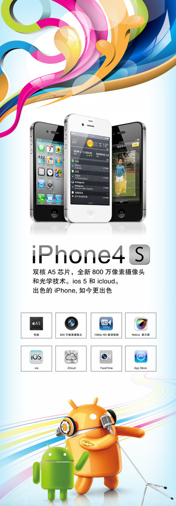 苹果4S手机包柱图片