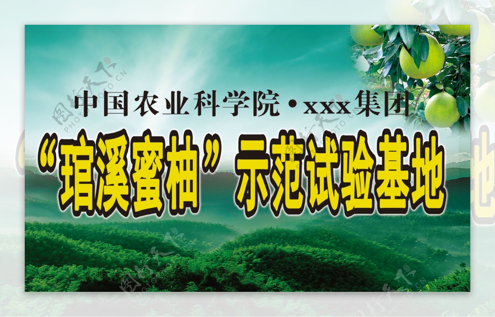 蜜柚示范田广告牌图片