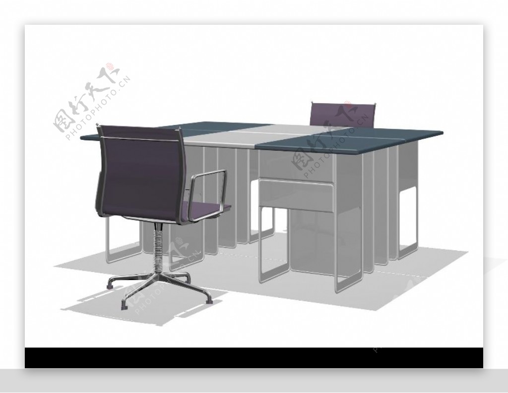 办公桌模型0058