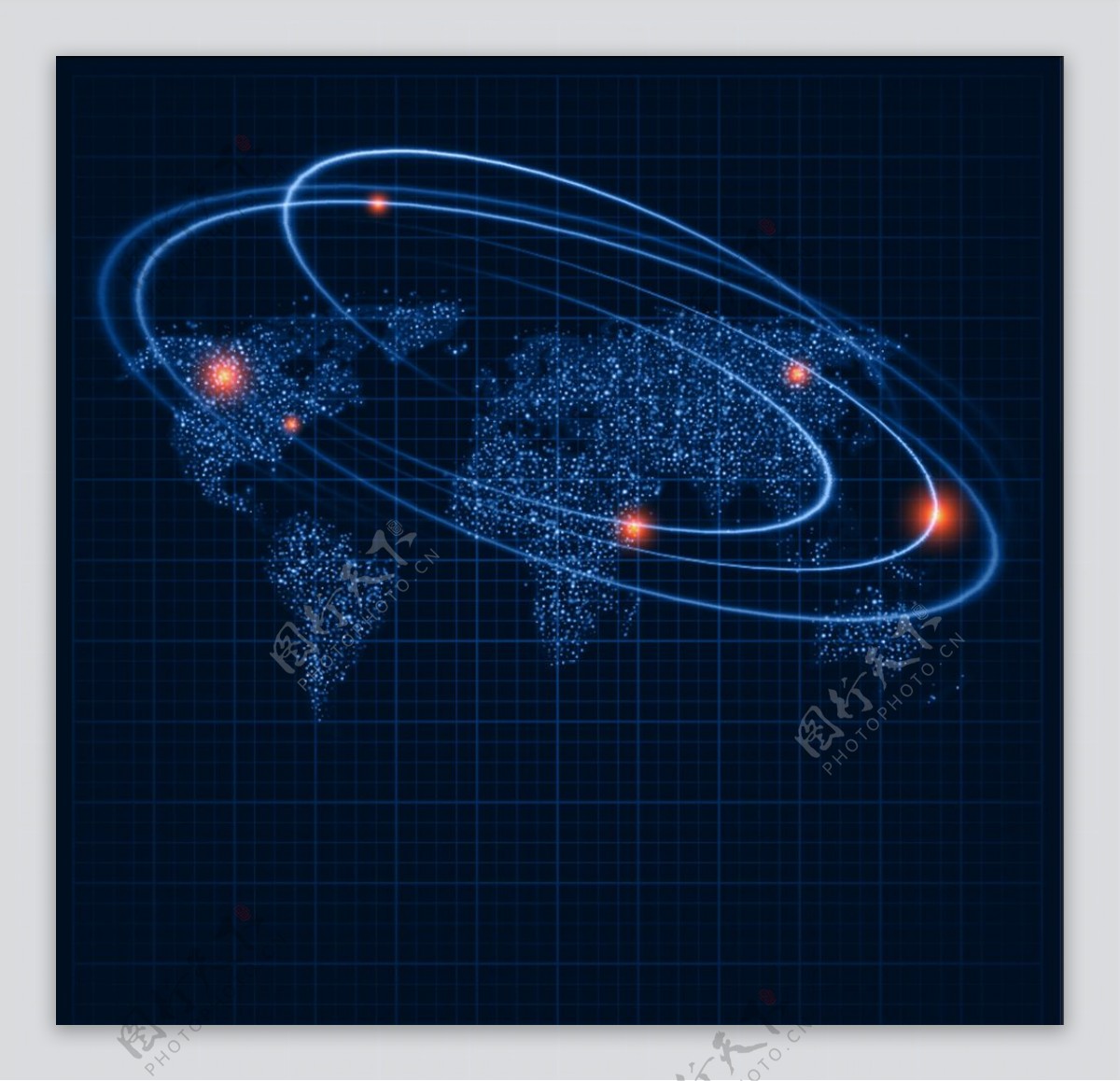 矢量世界地图蓝色世界地图