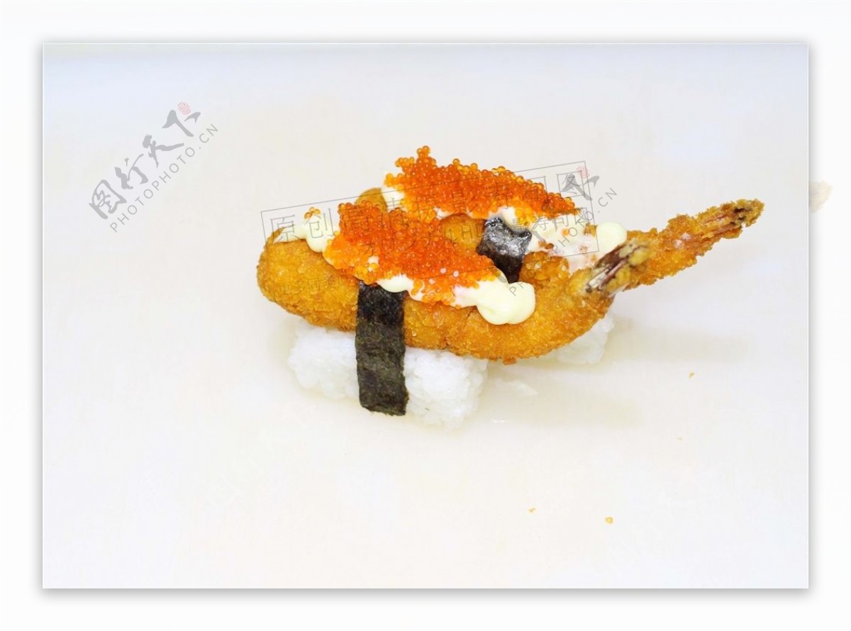 黑底日料日式料理寿司大虾美食食物食品图片下载 - 觅知网