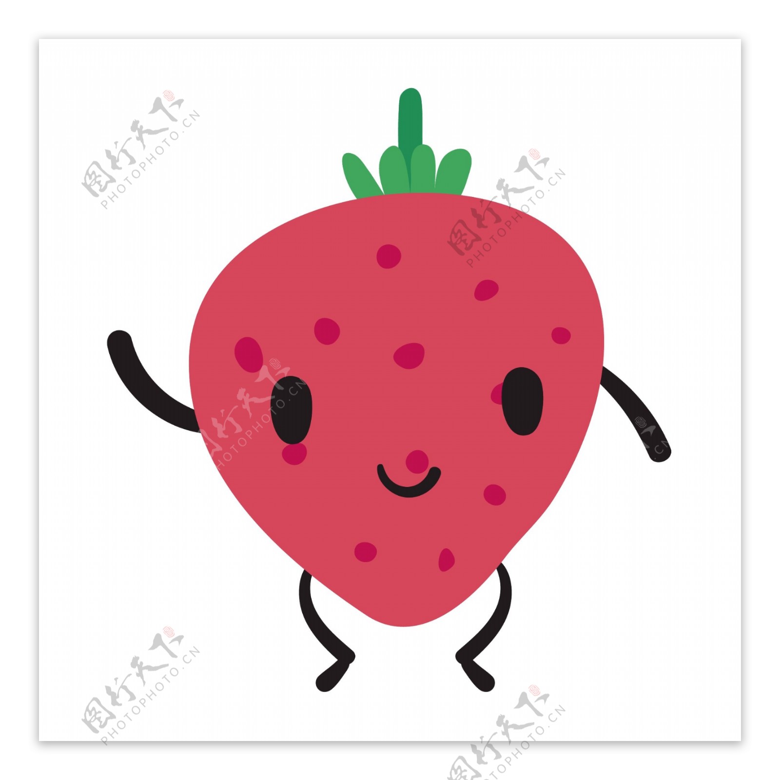 卡通草莓水果