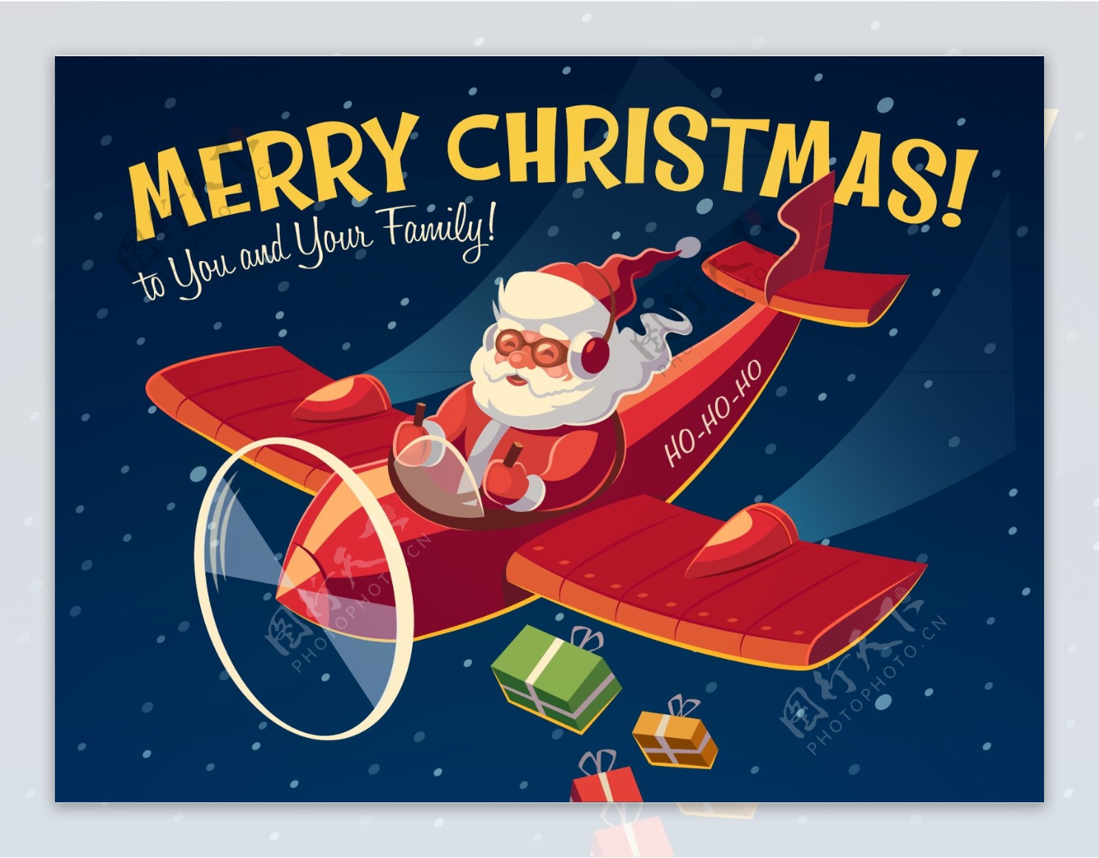 开飞机的圣诞老人