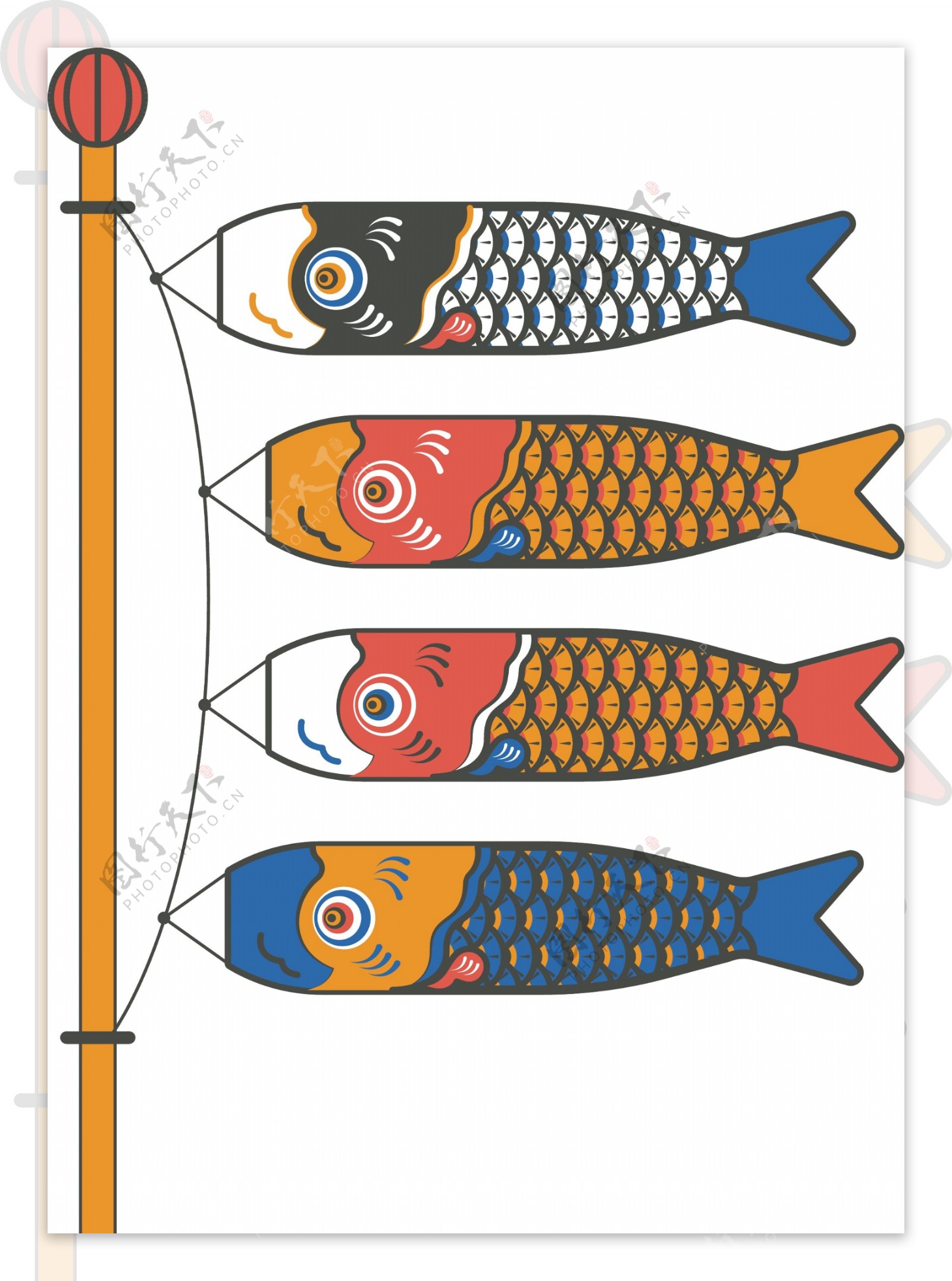 日式鲤鱼旗