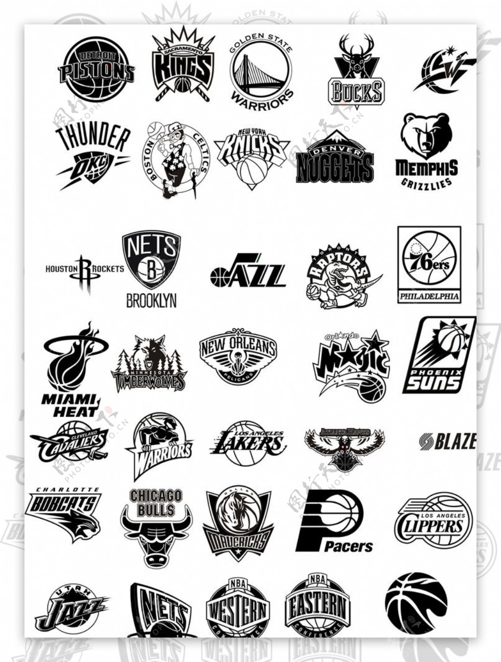 NBA三十支球队队徽集合