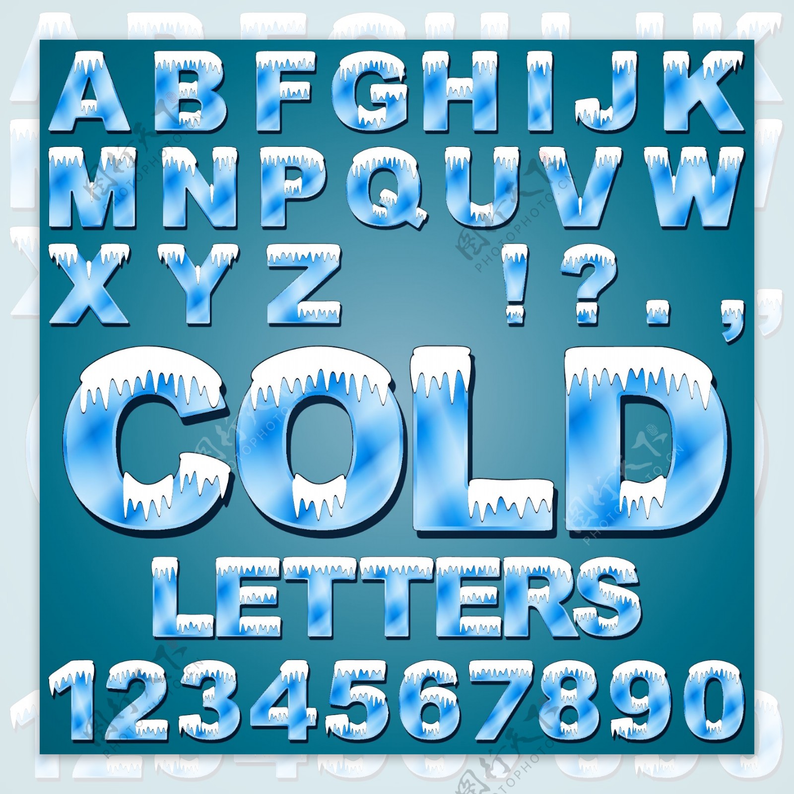 冰冻字母与数字