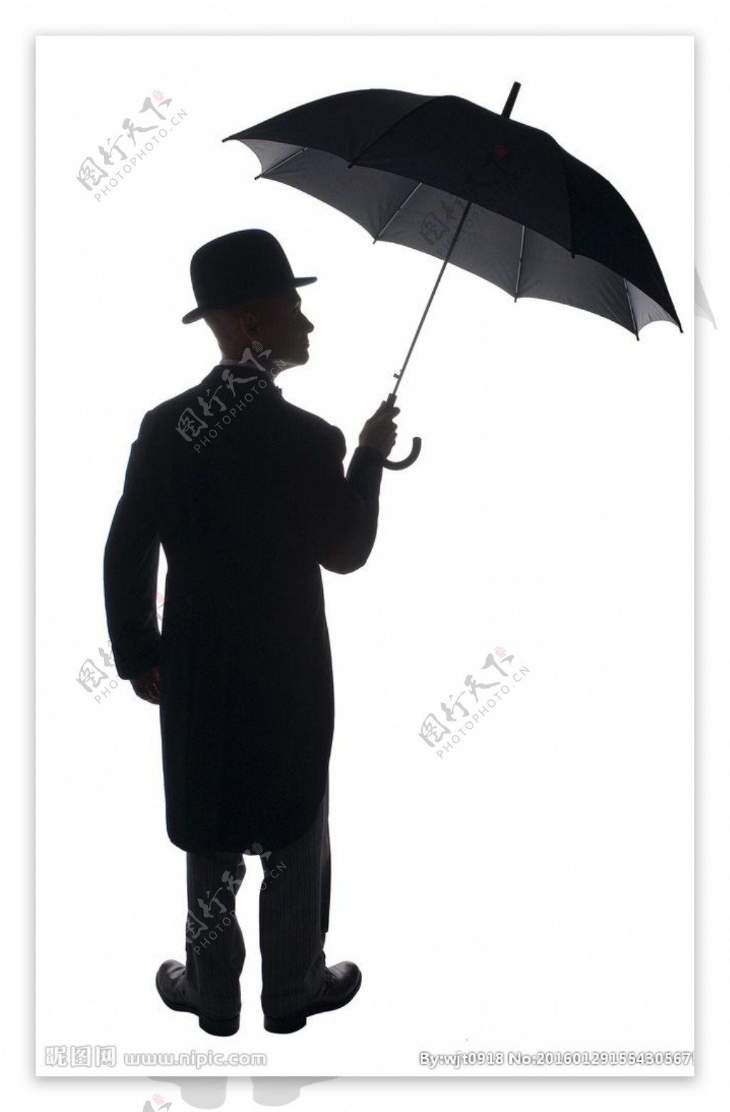 雨伞下的男人