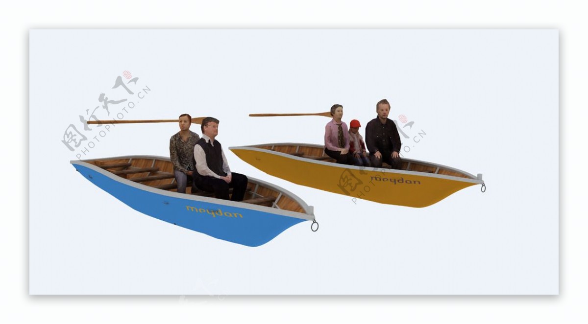 单人划船模型