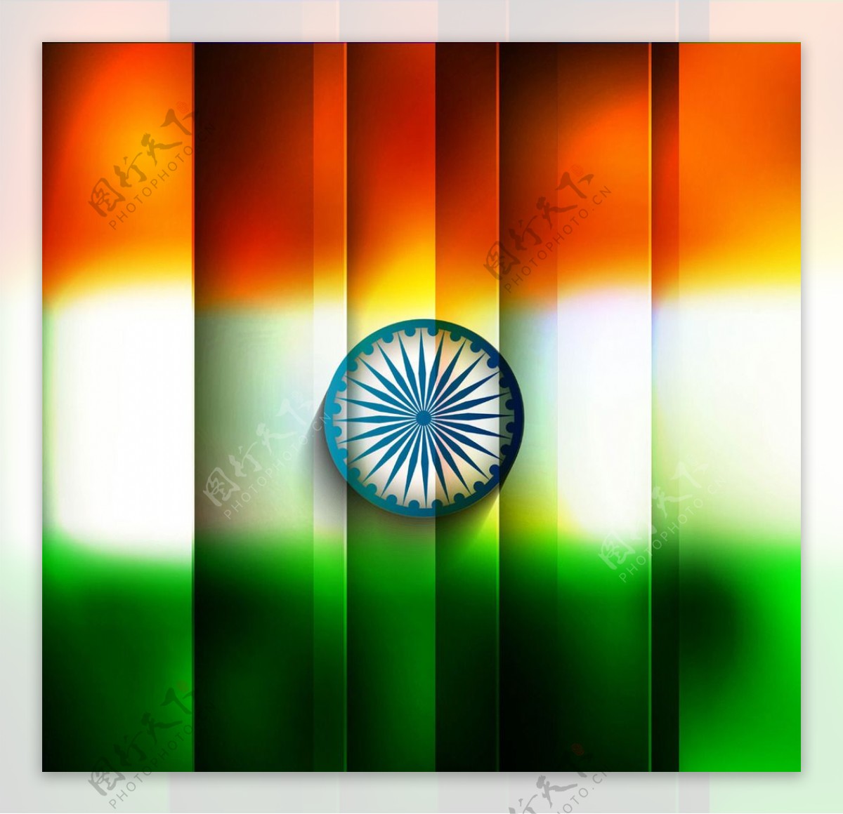 美丽闪亮的印度国旗图案