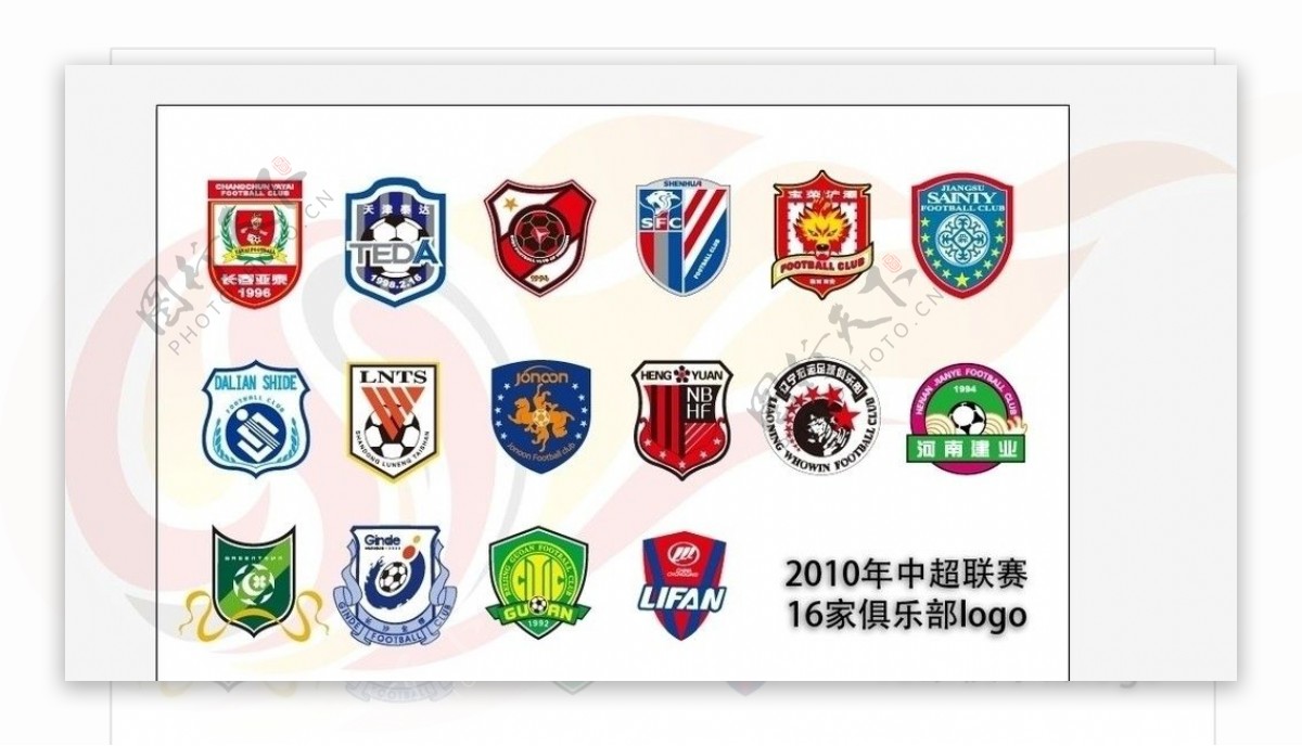 中超联赛俱乐部logo