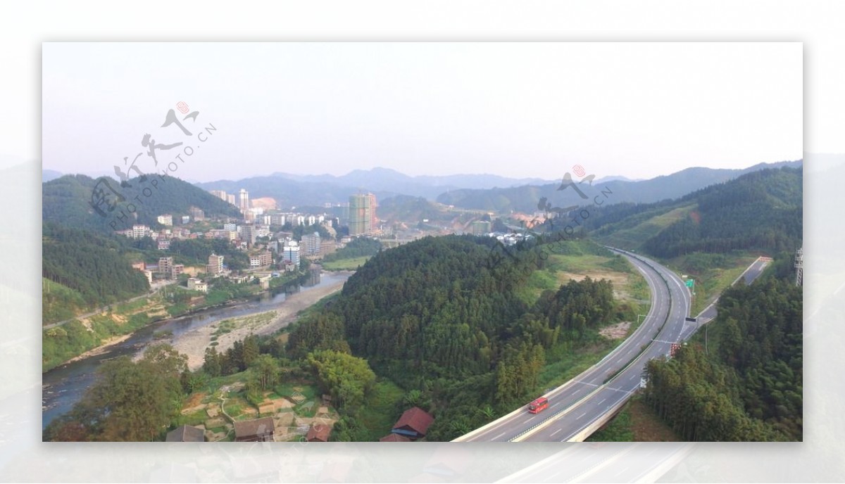 锦屏高速公路锦屏城郊风光