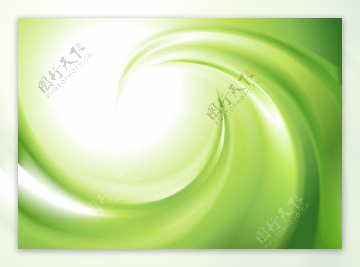 抽象的绿色模糊的漩涡矢量