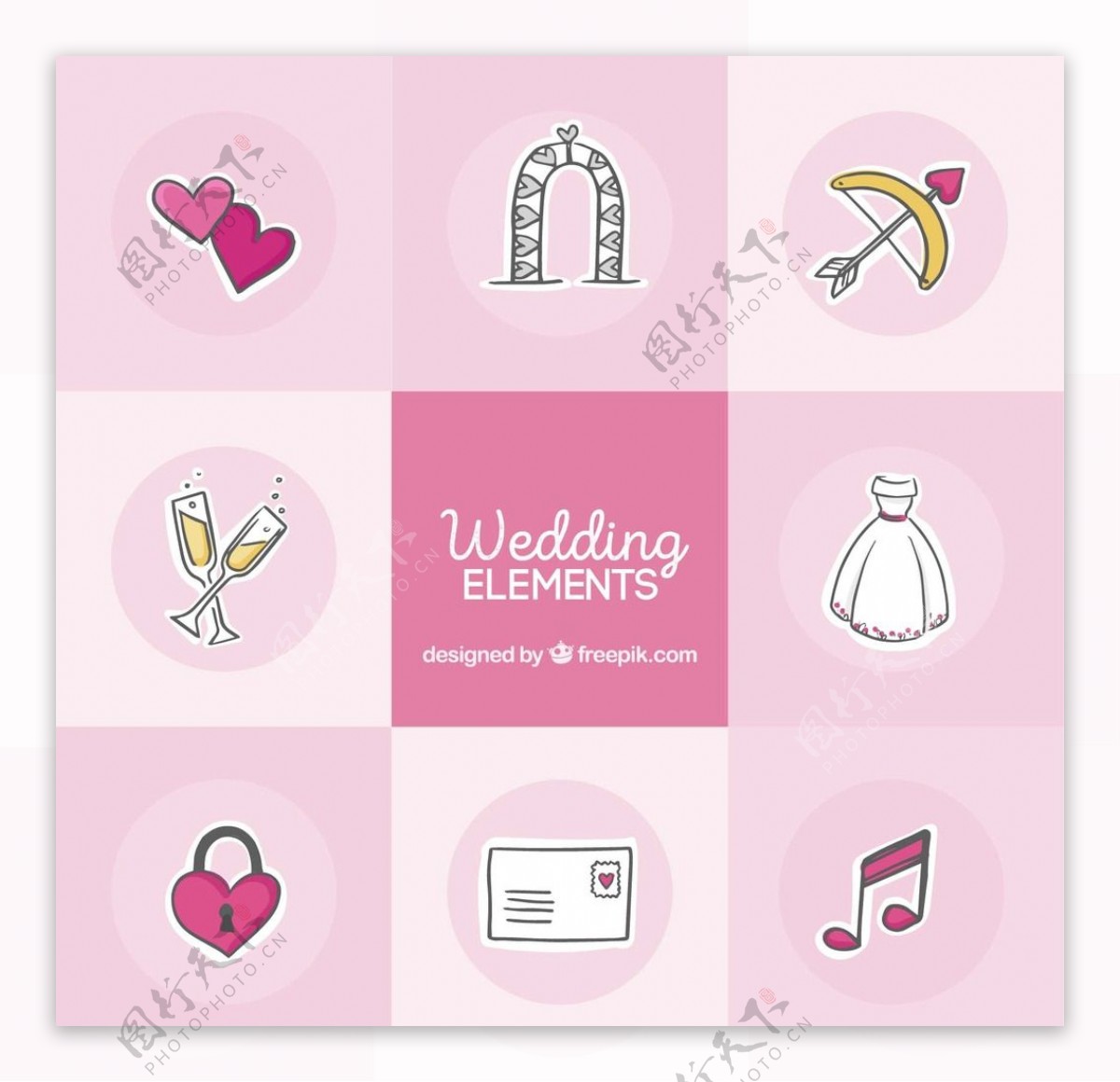 婚礼小图标素材