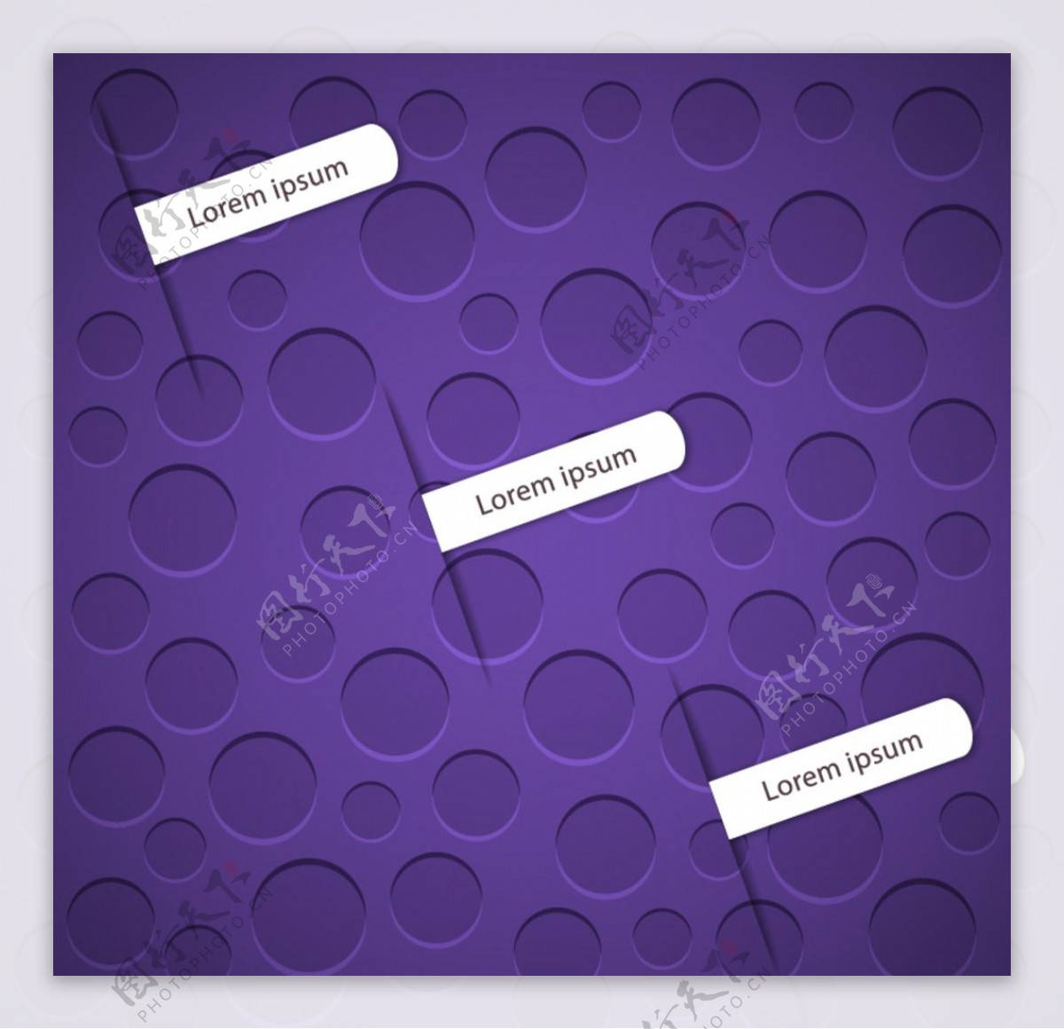 紫色标签条圆点背景矢量素材