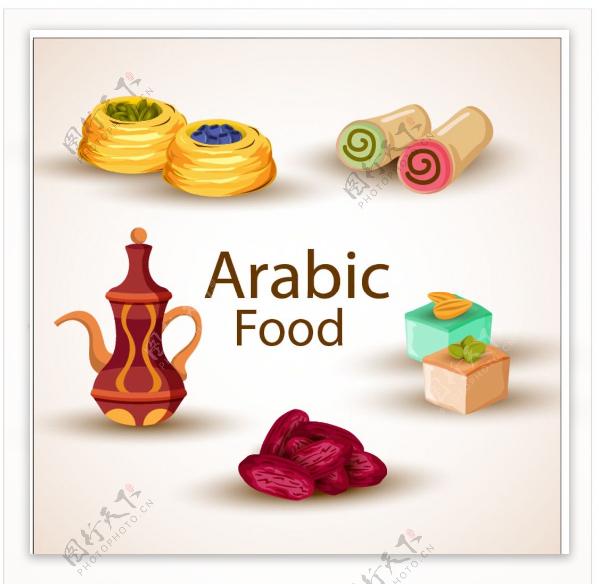 现实阿拉伯语食品包装