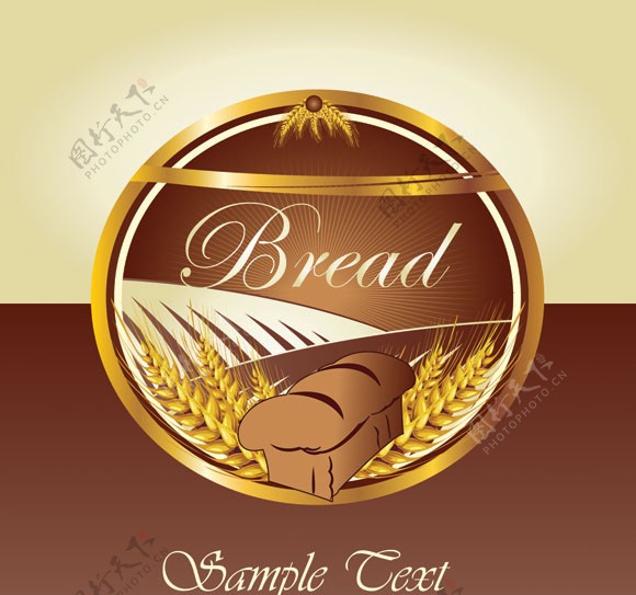 面包标签label矢量素材