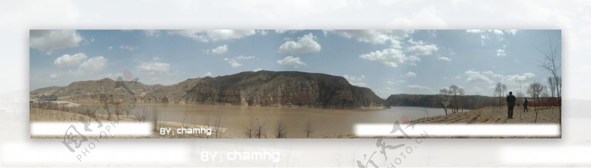 黄河大峡谷全景照片城坡段