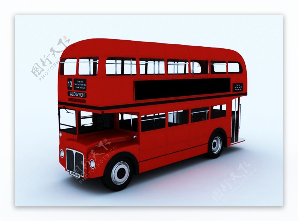 英式双层巴士3D模型