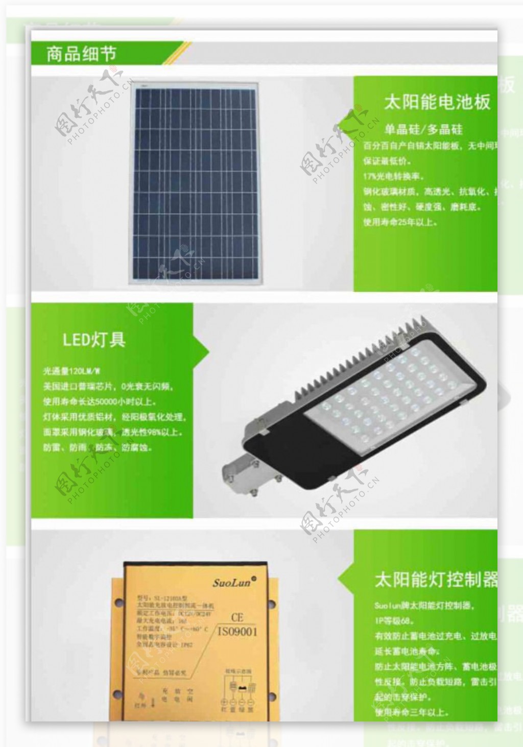 太阳能产品配置