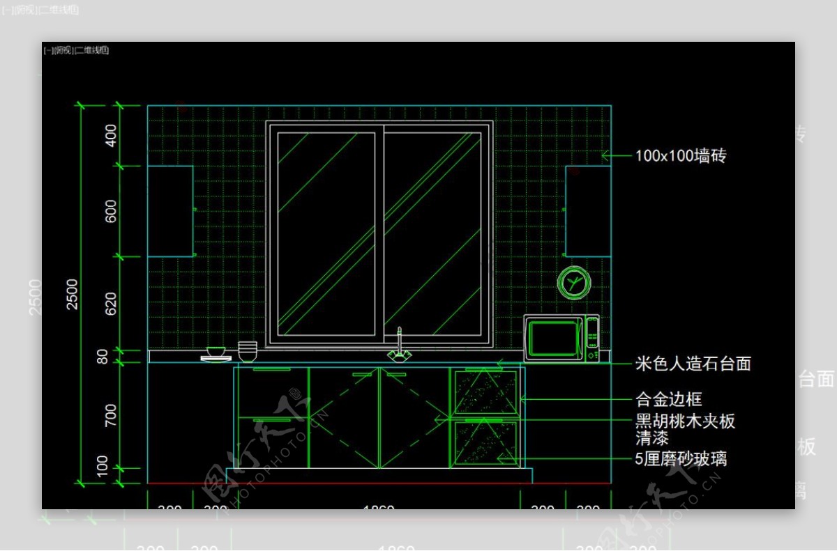 室内图块厨房立剖面