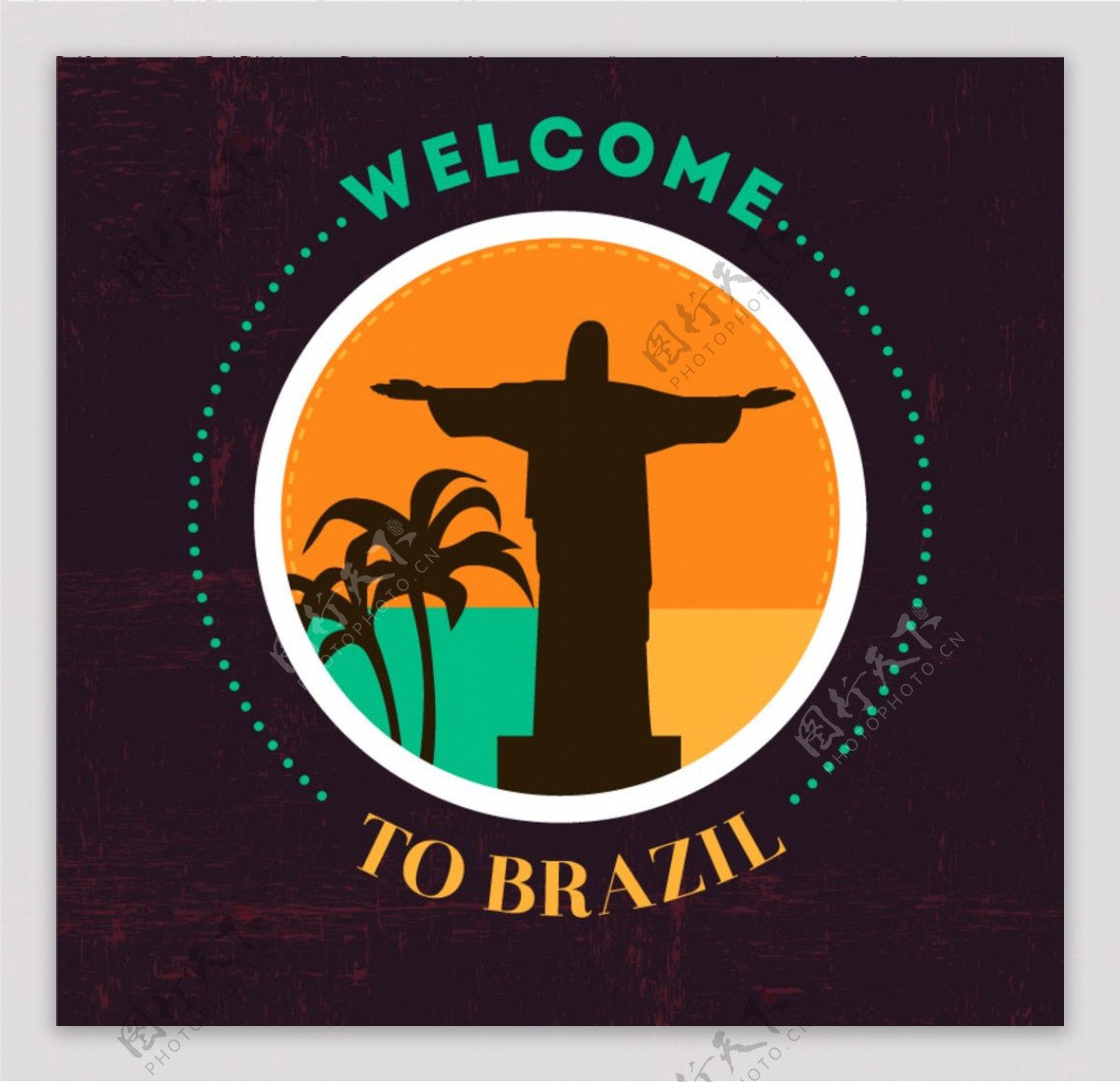 巴西欢迎海报矢量素材
