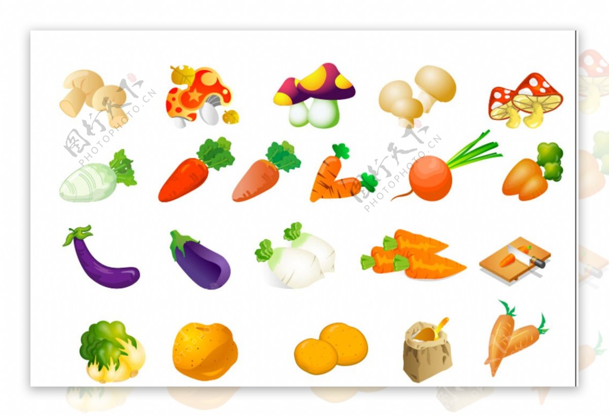 精品蔬菜高清矢量图