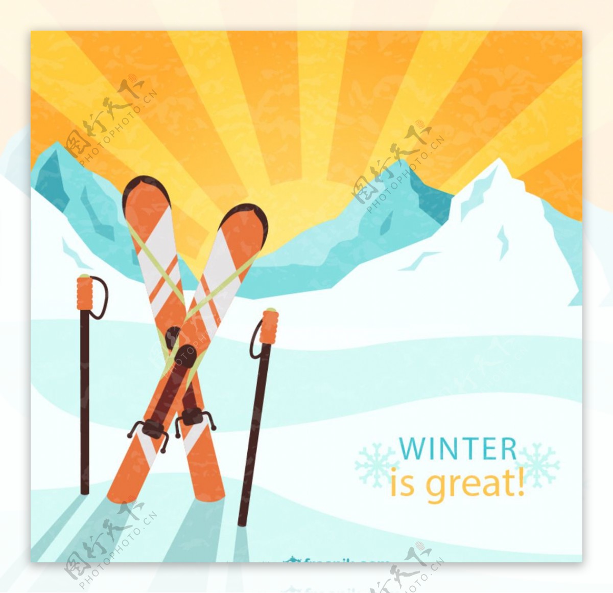 滑雪广告图