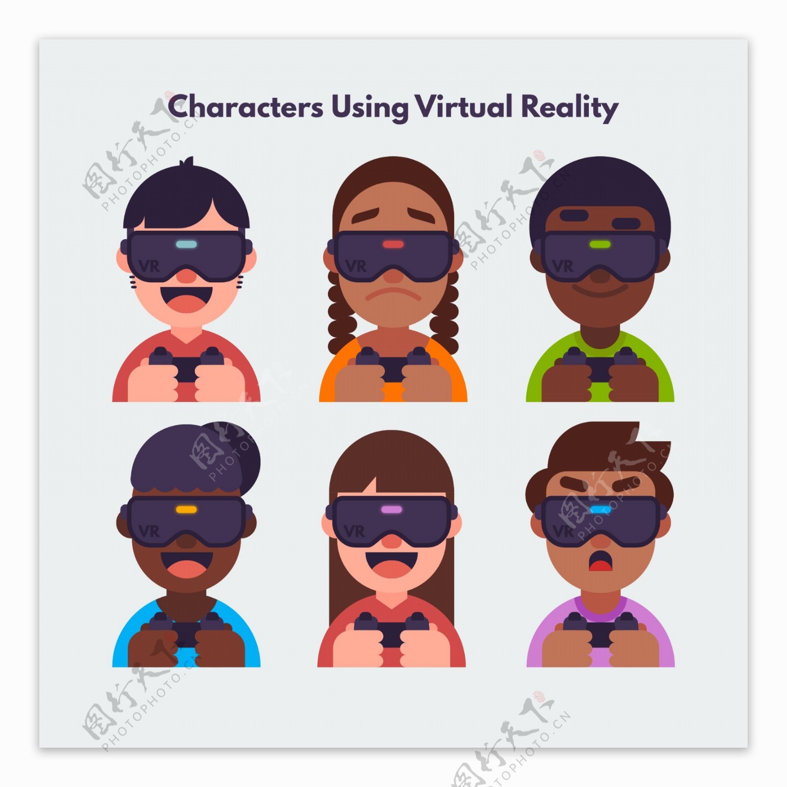 戴VR虚拟现实眼镜玩游戏