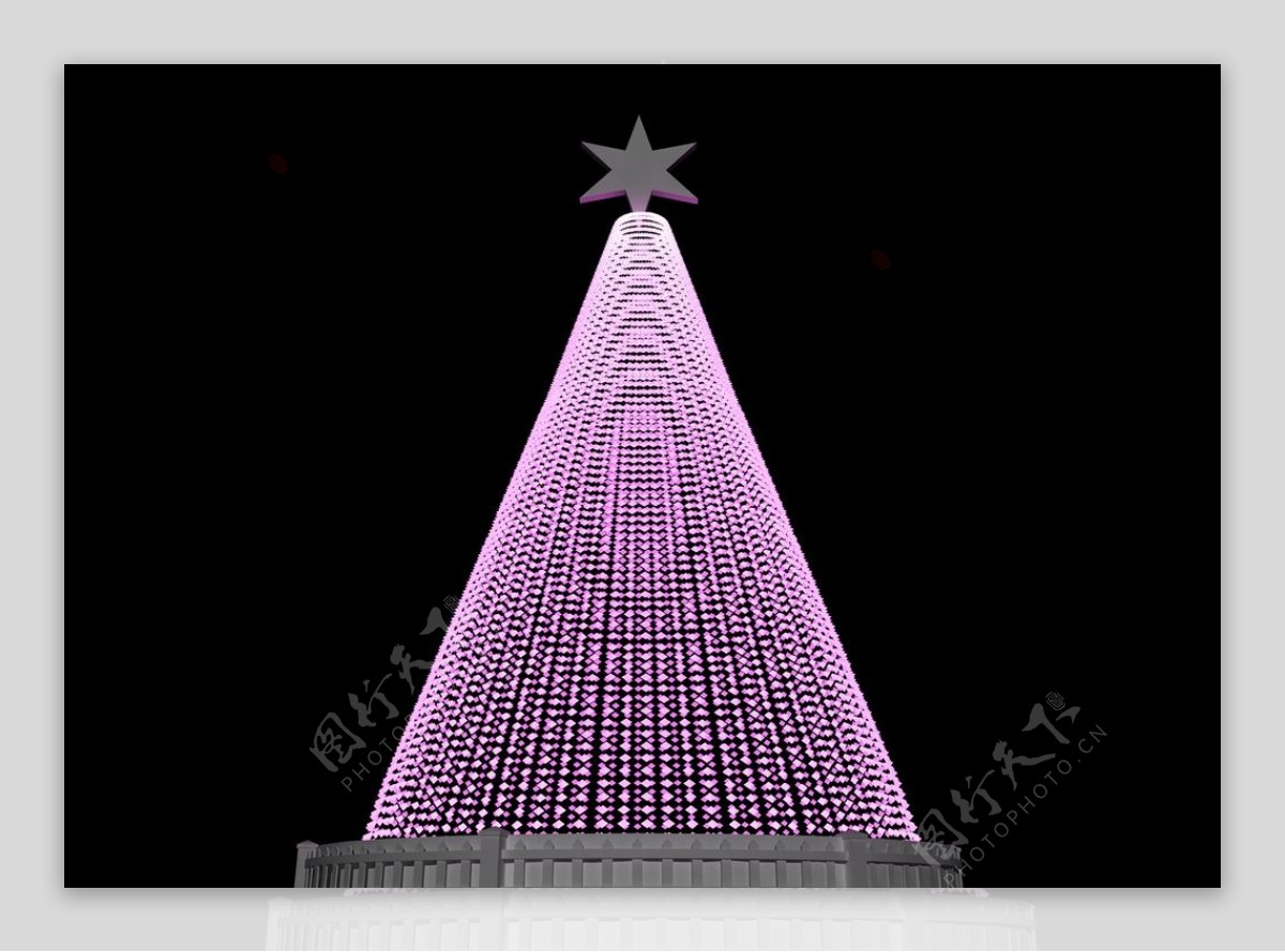 灯光圣诞树模型