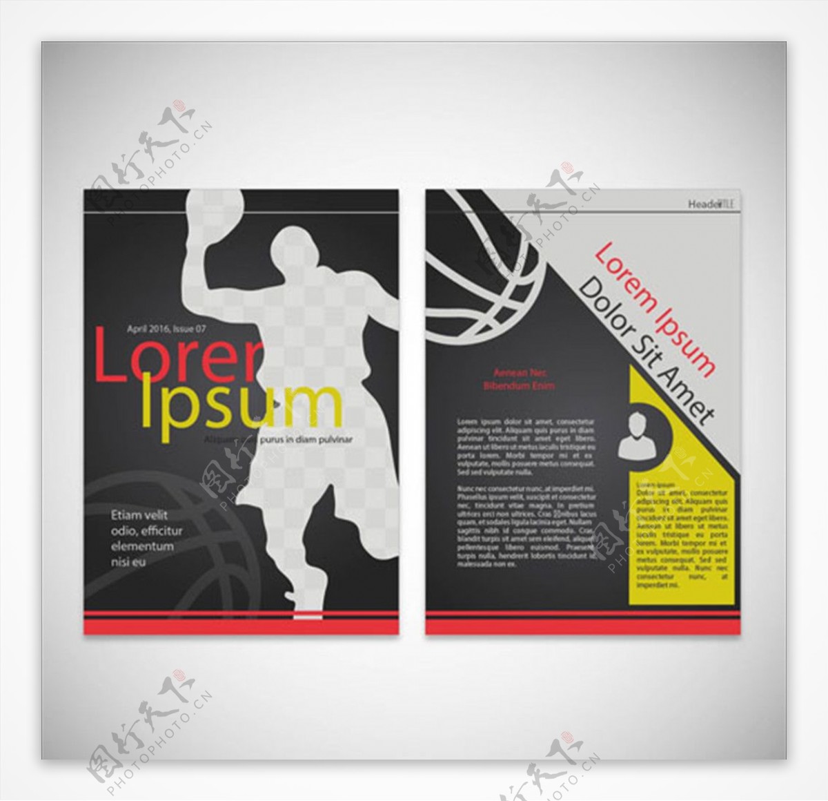 篮球比赛杂志排版设计
