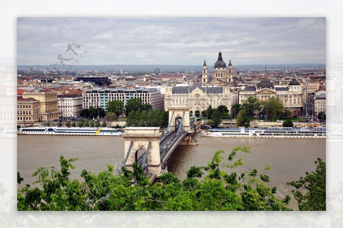 布达佩斯城市一角俯瞰