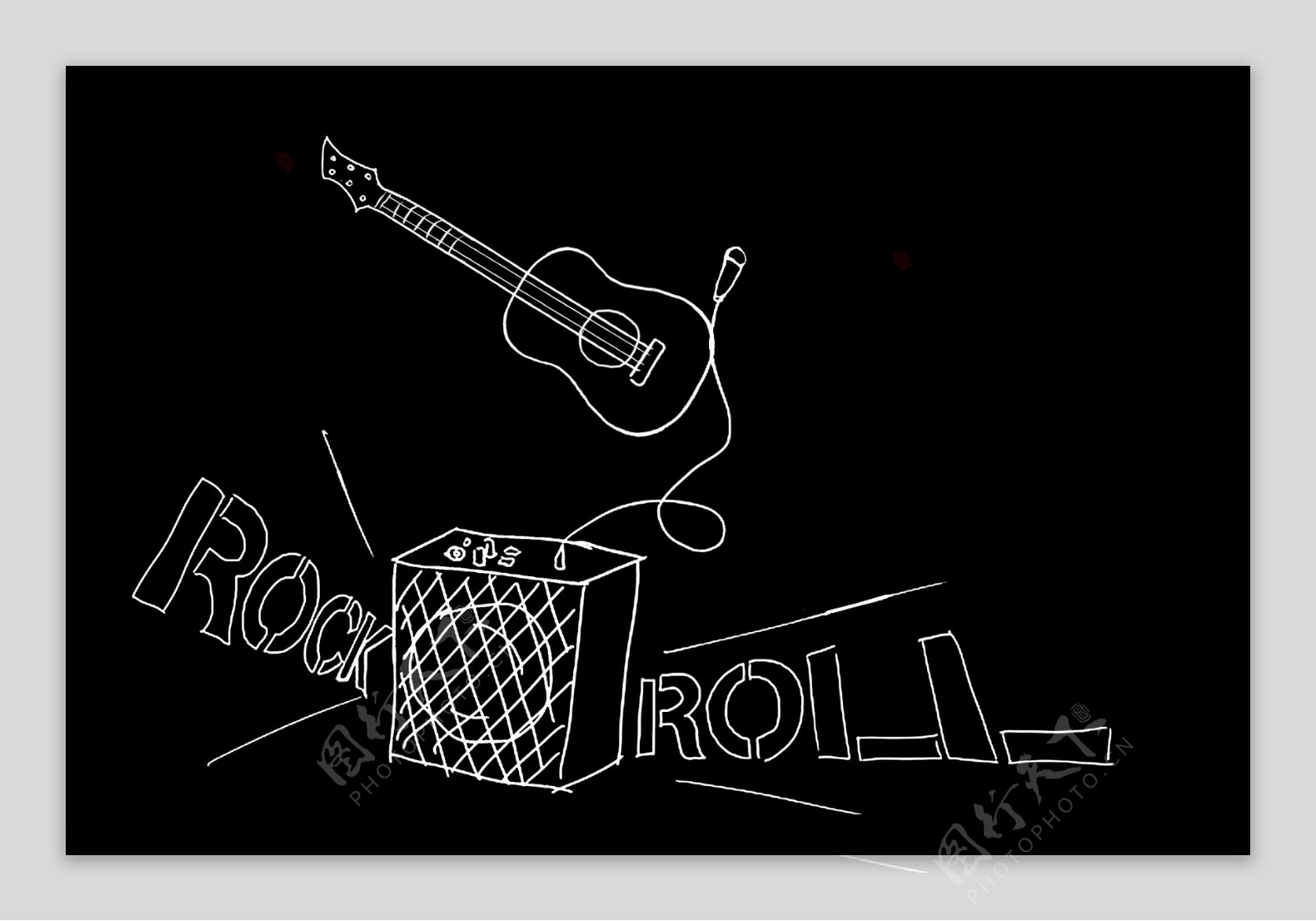 音乐 吉他 乐器 手绘 彩绘图片素材免费下载 - 觅知网