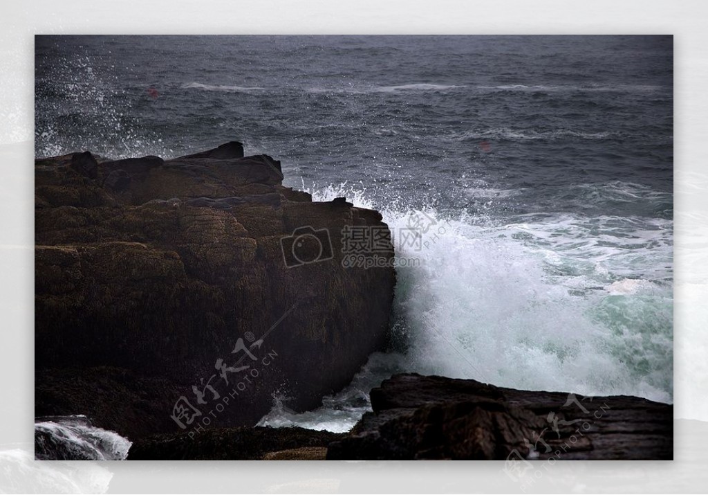 景观自然水海洋岩石波浪海岸