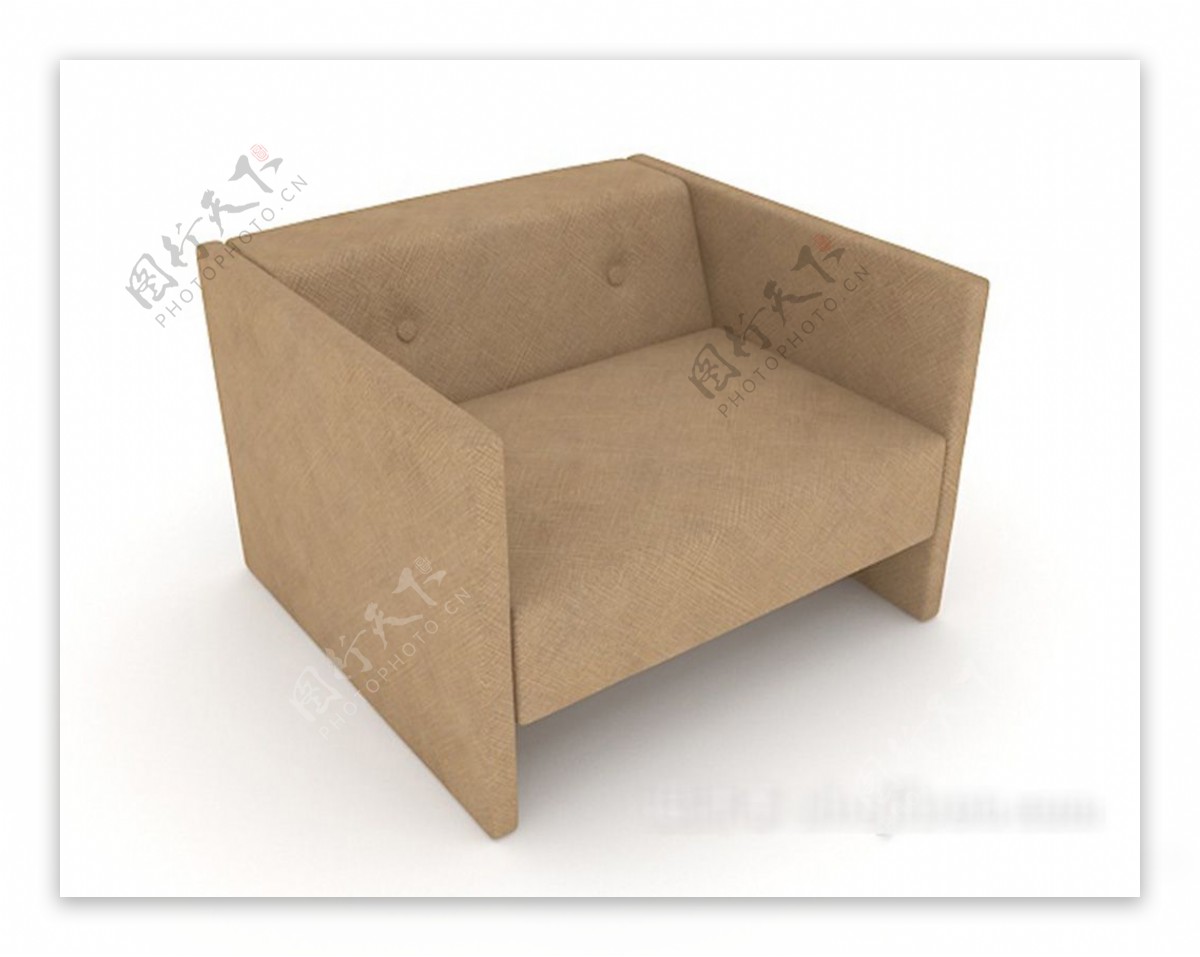 简单沙发3d模型下载