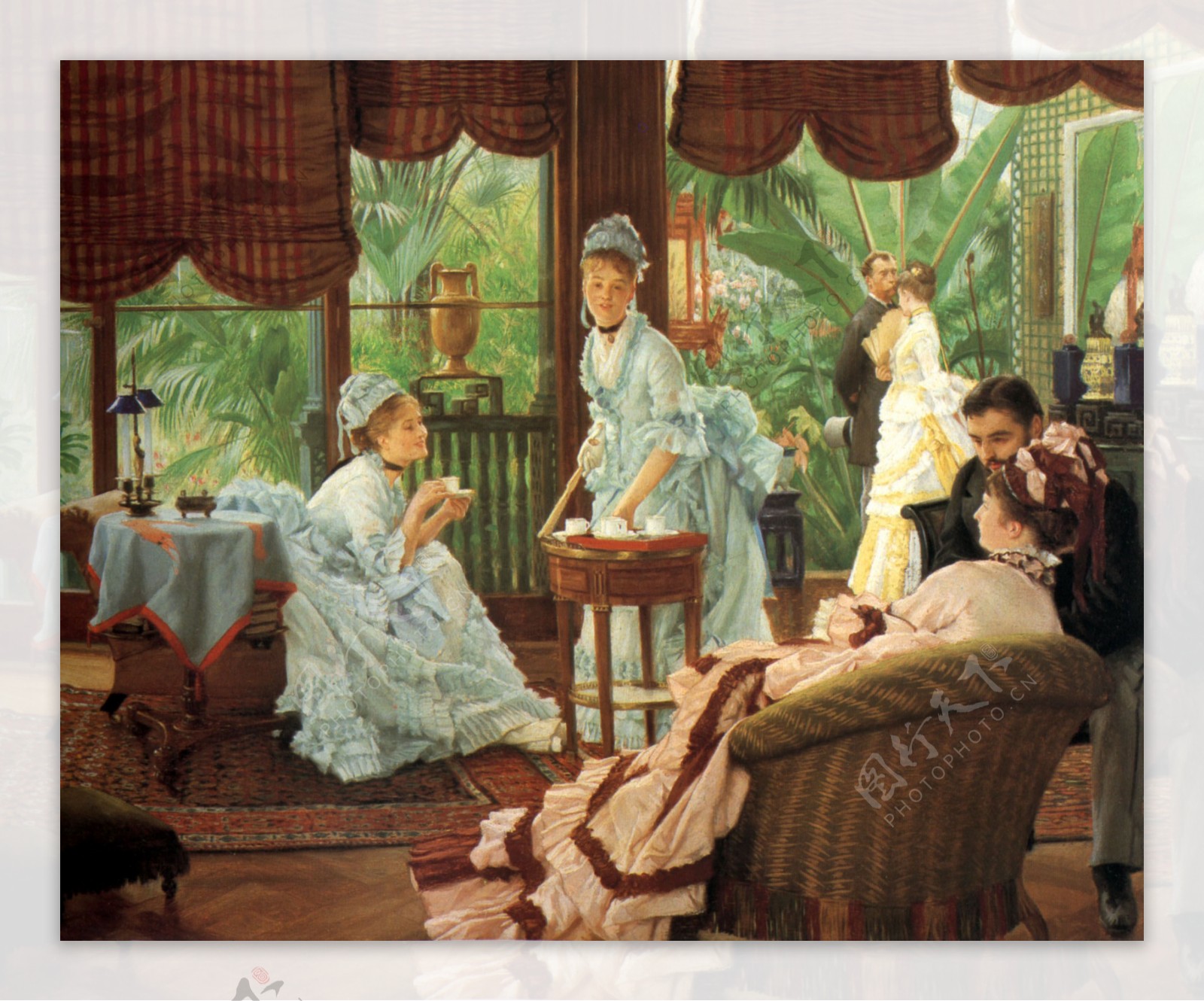 贵族女性油画写生图片