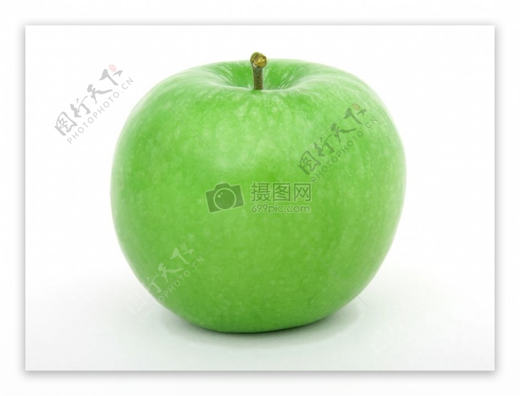 孤立在白色的免费健康绿色苹果图像水果