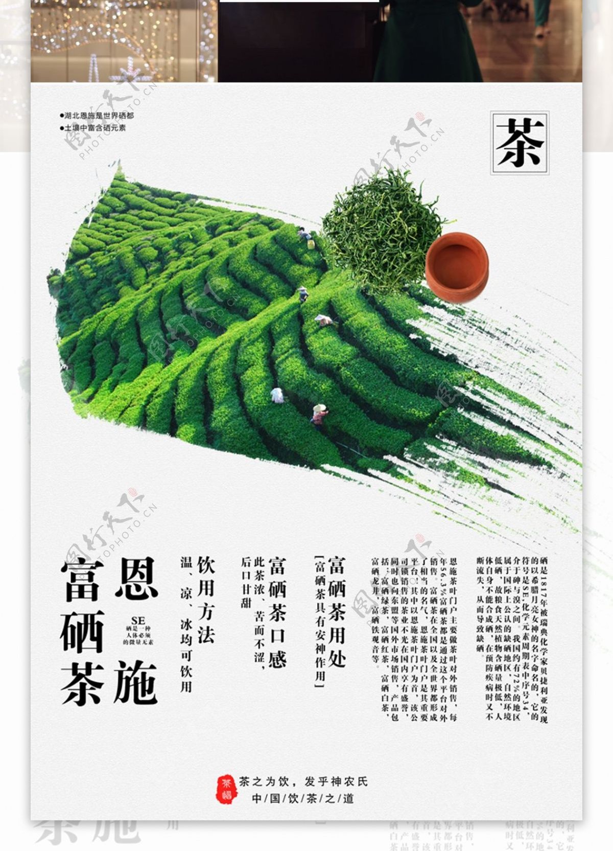 茶叶茶文化富硒茶宣传海报海报