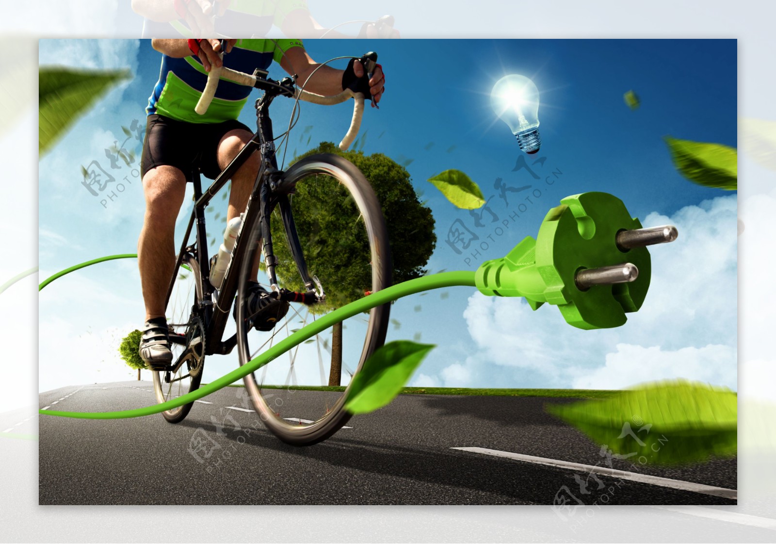 创意环保自行车图片