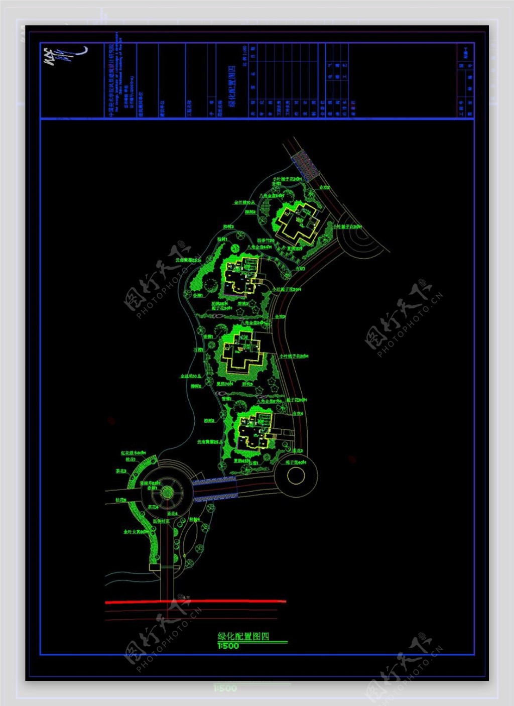 绿化图设计CAD景观图纸
