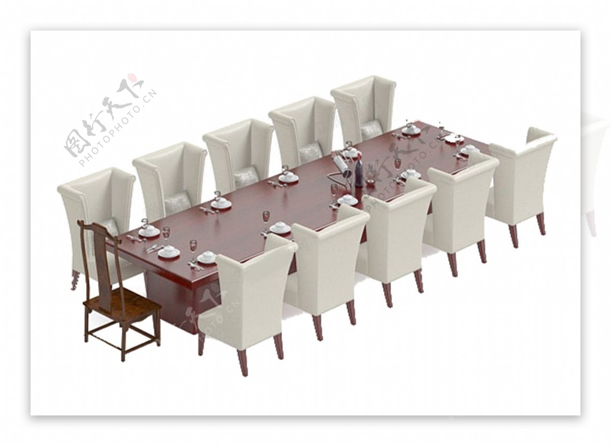 餐桌椅组合模板下载