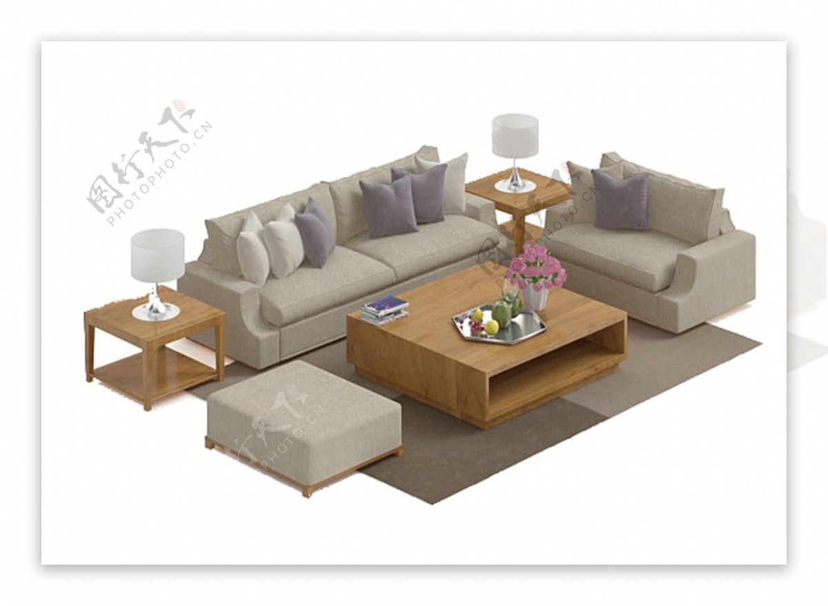 3d模素材模板下载费下载沙发组合3d模图片免费下载
