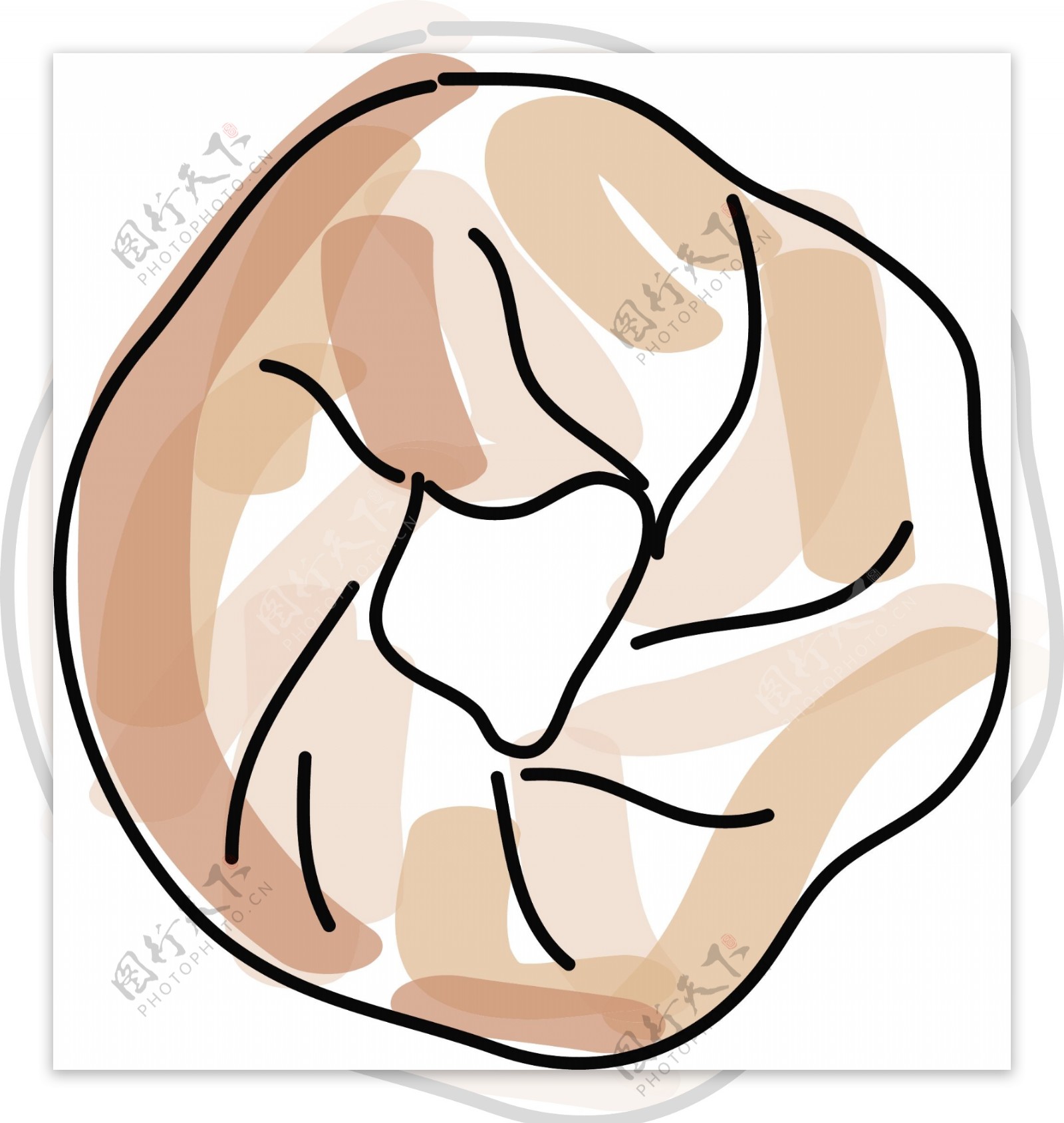 手绘面包甜甜圈矢量素材