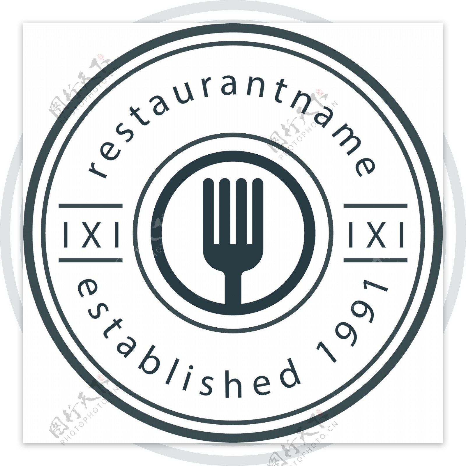 餐厅标志设计AI