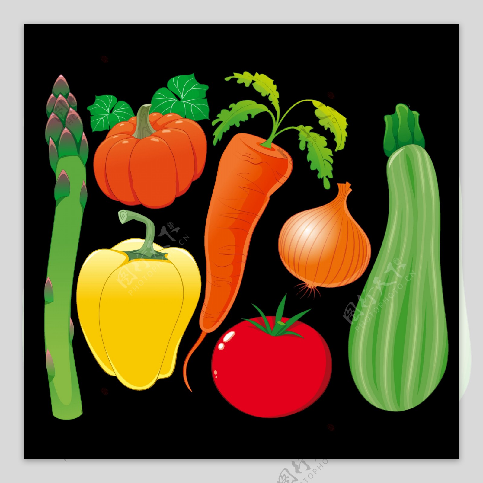 各种建康蔬菜免抠png透明图层素材