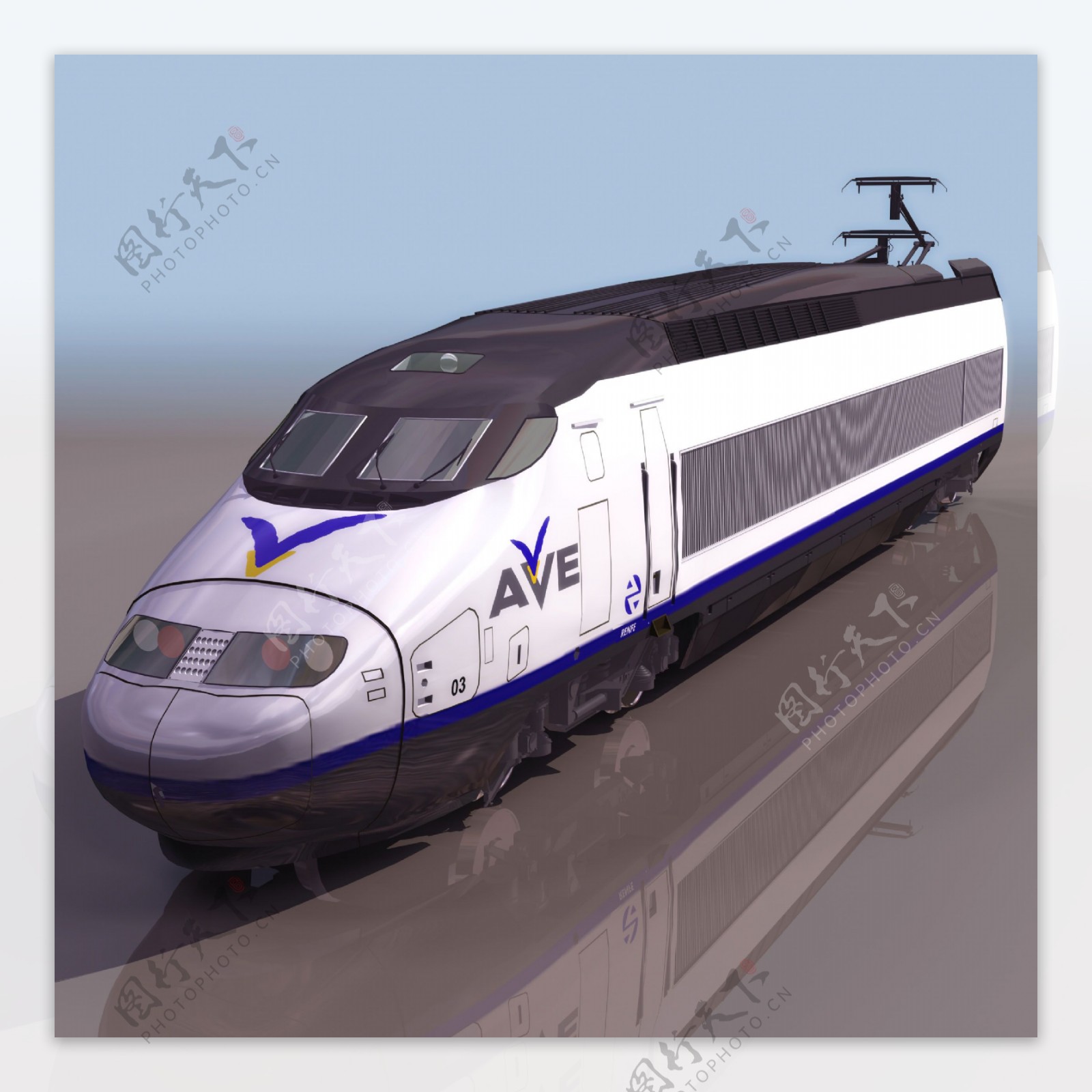 高铁火车3D模型