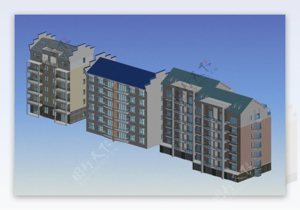 MAX现代住院楼3D模型3D模型设计